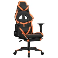 VidaXL Gaming-Stuhl mit Massage & Fußstütze Schwarz Orange