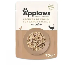 Applaws 70g Beutel Katzennassfutter 12 x 70 Gramm Hühnerbrust & Wildreis