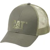 CAT Raised Logo Mesh Baseball Cap grün individuell verstellbar