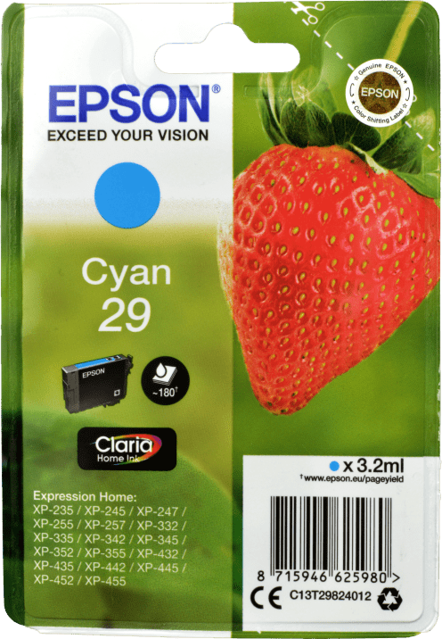 Epson Tinte C13T29824012  Cyan 29  cyan