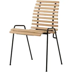 &Tradition RFH RD4 Gartenstuhl, schwarz / teak