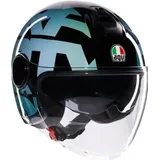 AGV Eteres Lido 46 Jethelm - Schwarz/Blau / M