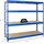 Proregal Schwerlastregal Metall 180 x 200 x 60 cm blau 4 Spanplatten-Ebenen