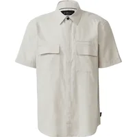 s.Oliver Regular Fit: Kurzarmhemd aus Leinenmix - beige - XL