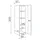 Flex-Well Seitenschrank Lucca 50 x 57 x 200 cm Weiß