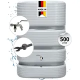 4rain QUADRO Regentonne 500 l betongrau