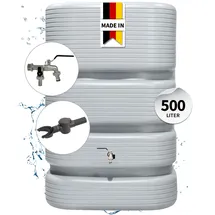 4rain QUADRO Regentonne 500 l betongrau