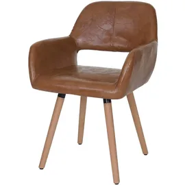 Mendler Esszimmerstuhl HWC-A50 II Kunstleder braun