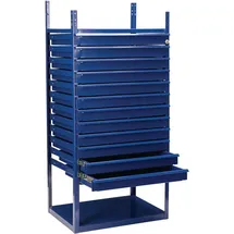 OEM Schubladenelement 12 Schubladen Metall 1160x540x390 mm blau