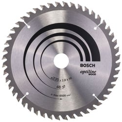 BOSCH Kreissägeblatt, Optiline Wood für Handkreissägen 48Z – 235 x 30 x 2,8 mm