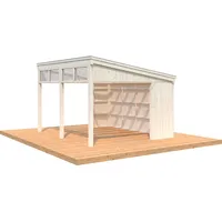 Palmako Holzpavillon »Nova«, mit Oberlicht, BxT: 432x376 cm, (natur)