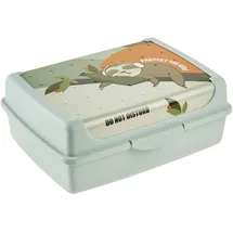 KEEEPER olek Lazy Lui Deko-Clickbox Midi, 1 l, Brotdose/Lunchbox, Spülmaschinengeeignet, Lebensmittelecht, Grün (Soft Green)