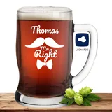 Deitert Leonardo Bierseidel mit Motiv Mr. Right" mit Name oder Wunschtext,