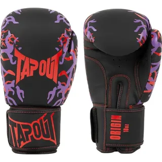 TapouT Boxhandschuhe aus Kunstleder (1Paar) Origin Kunstleder-boxhandschuhe - Black / Red / Aubergine - 14 Oz