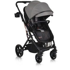 Moni Kombikinderwagen Rafaello 2 in 1, umbaubar, Sportsitz, Fußabdeckung, Tasche grau