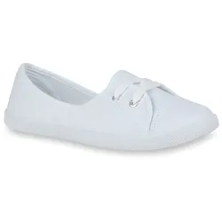 Damen Sportliche Ballerinas in Weiss
