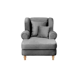Max Winzer Ohrensessel Mareille Samt 103 x 103 x 0 cm Grau