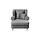 Max Winzer Ohrensessel Mareille Samt 103 x 103 x 0 cm Grau