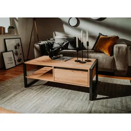 furn.design Couchtisch, Eiche Artisan, Holzwerkstoff, Nachbildung,Eiche, 1 Schubladen, Rechteckig,Rechteckig, 100x40x55 cm, Wohnzimmer, Wohnzimmertische, Couchtische