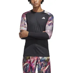 adidas Tennis-Langarmshirt Melbourne Tennis Heat.Rdy Freelift schwarz/bunt Herren