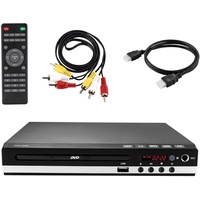 Youyijia DVD-Player für TV mit HDMI AV Ausgang USB Eingang und Fehlerkorrektur 1080P Upscaling PAL NTSC-System DVD CD-Player