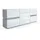 Vladon Sideboard 177 x 75 x 39 cm Weiß Hochglanz