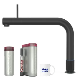 bietal® Quooker Front schwarz & PRO3 kochendes Wasser CUBE
