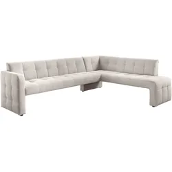 Essbank EXXPO - SOFA FASHION "Barista, bequem und elegant, hohe Bodenfreiheit", beige, B:265cm H:83cm T:199cm, Sitzbänke, Eckbank Barista bequem und elegant, hochwertige Detailverarbeitung