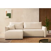 INOSIGN Ecksofa »MAVAS Schlafsofa mit Bettkasten, L-Form,«, ca.257/127cm (Liegefläche 212/145 cm), Cord, Chenille, Struktur