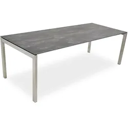 Auszugstisch Ventura Edelstahl - 210/270 x 95 cm 1x Dreheinlage HPL steelgrey