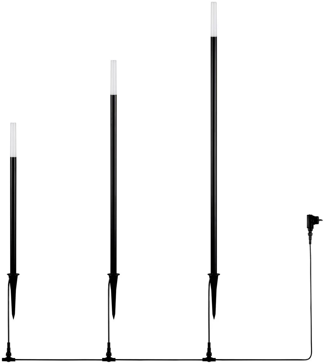 Reality Leuchten 3er-Set LED-Gartenleuchte STICK - D/H ca. 2.20x95.00
