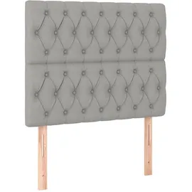 vidaXL Boxspringbett mit Matratze Hellgrau 100x200 cm Stoff - Grau