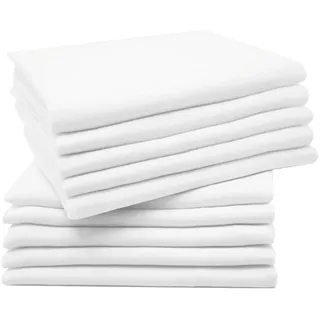 ZOLLNER Spucktücher weiß Textil, 80x80 cm Oeko-Tex® Standard 100, Pflegen, Babypflege