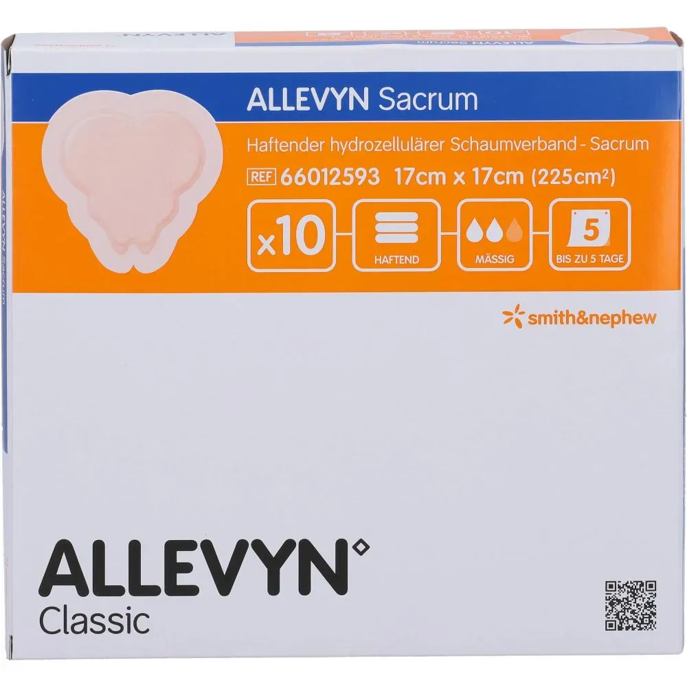 ALLEVYN Sacrum klein 17x17 cm Wundverband haftend 10 St