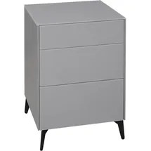 Mäusbacher Kommode "Imola", grau (kreidegrau matt lack, glas kreidegrau glanz), Füße aus Metall,2 Packstücke, 2 Stk., 0 Stk., Sideboards, Kommode, Mäusbacher Kommode mit Glasfront und Glasoberplatte