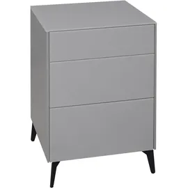 Mäusbacher Kommode "Imola", grau (kreidegrau matt lack, glas kreidegrau glanz), Füße aus Metall,2 Packstücke, 2 Stk., 0 Stk., Sideboards, Kommode, Mäusbacher Kommode mit Glasfront und Glasoberplatte