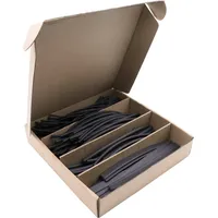 Quadrios 19011CA092 Schrumpfschlauchsortiment Schwarz Schrumpfrate:2:1 200 Teile