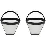 2x Dauer-Kaffeefilter in Größe 4 / Dauerfilter aus hitzebeständigem Kunststoff