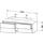 Duravit XSquare Waschtischunterbau wandhängend XS4915, 4 Schubkästen, 1400 x 54,8 cm,
