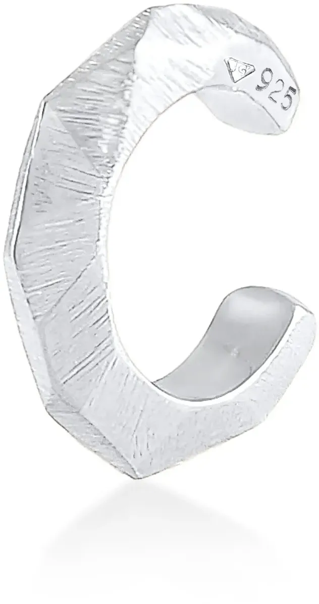 Elli Ohrklemme »Ohrringe Earcuff Klemme Single Facettiert 925 Silber« Elli Silber 9