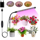 ALFFREUDE Pflanzenlampe LED Vollspektrum Pflanzenleuchte für Zimmerpflanzen, 3 Modi Wachstumslampe mit 3/9/12H Timer, 9 Dimmstufen höhenverstellbares Tageslichtlampe Pflanzenlicht Klein Grow Light