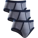 CLIPPER Slip Packung, 3 Stk., modische Optik: Jeans meliert, tolle Baumwoll-Qualität