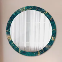 Tulup Spiegel, Türkis, Glas, Rund, 90x90x0.4 cm, Spiegel, Wandspiegel
