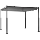 Costway Pergola 3,1 x 3,1 m Grau/Schwarz