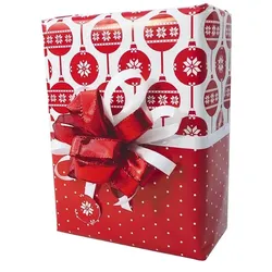 Clairefontaine Geschenkpapier Alliance 60g, Rolle 50x0,70m, Weiße Punkte/roter Hintergrund - Rot 201402C