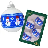 Krebs Glas Lauscha Weihnachtskugeln 4er-Set 7cm