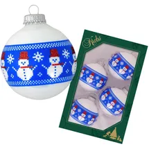 Krebs Glas Lauscha Weihnachtskugeln 4er-Set 7cm