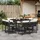 vidaXL Gartenmöbel Essgruppe 9-tlg. Schwarz