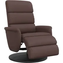vidaXL Relaxsessel mit Fußteil Kunstleder 98 x 106 x 0 cm Braun drehbar