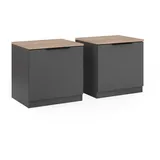 Vicco Nachttisch Betti 50 x 50 cm, 2er Set,